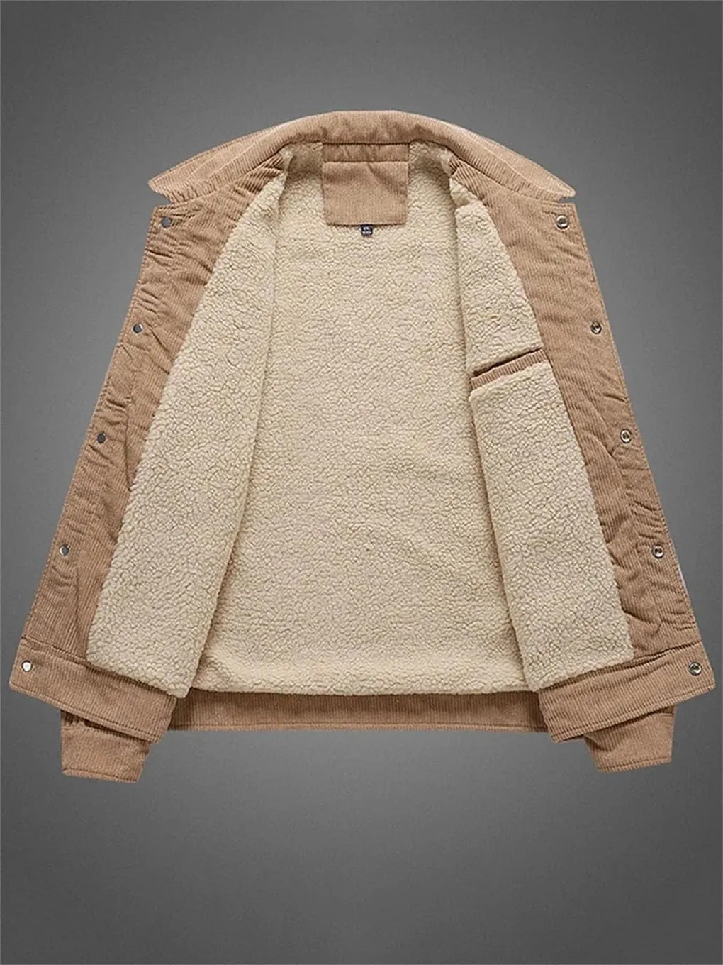 Rfmfkkg Men'S Corduroy Winter Thick Warm Coat Men Jacket Cotton-Padded Lamb Jacket