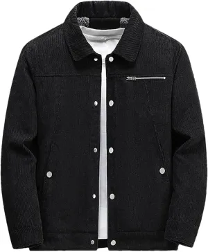 Rfmfkkg Men'S Corduroy Winter Thick Warm Coat Men Jacket Cotton-Padded Lamb Jacket