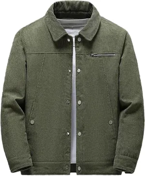 Rfmfkkg Men'S Corduroy Winter Thick Warm Coat Men Jacket Cotton-Padded Lamb Jacket