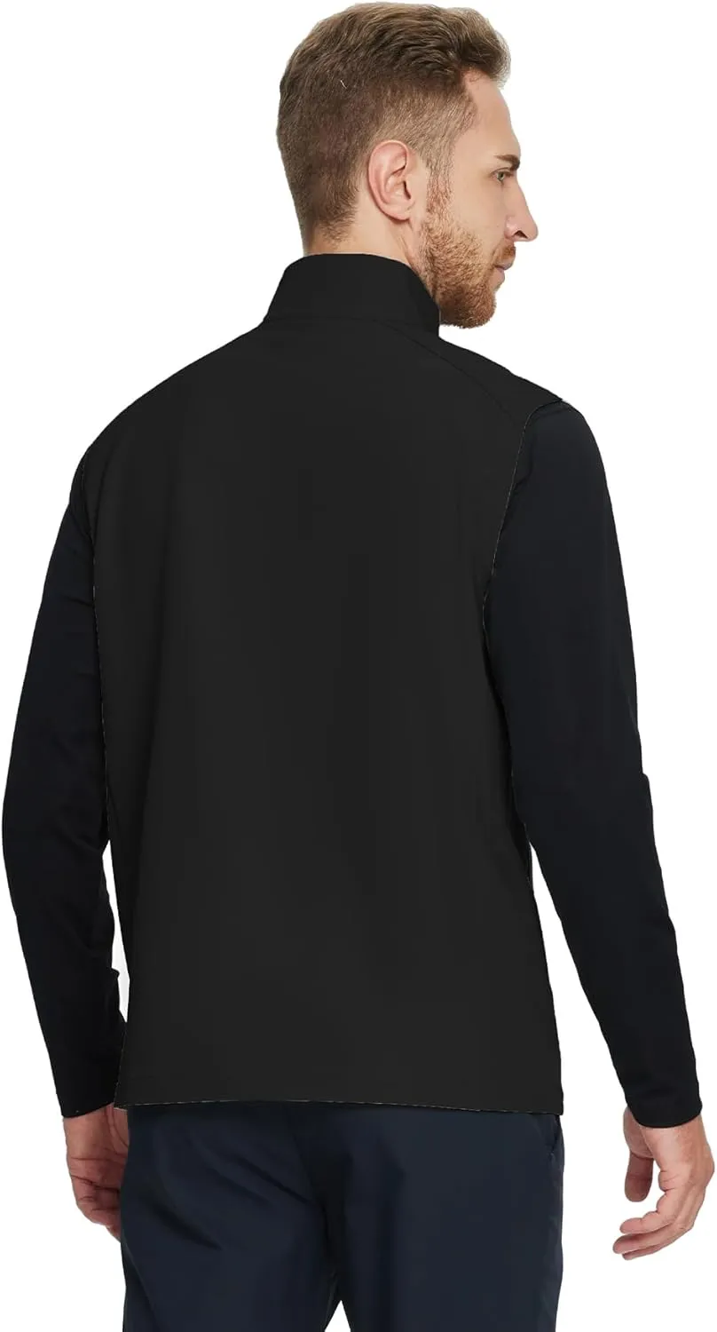 Rouen Mens Vests Outerwear Performance Lightweight Sleeveless Jacket Windproof Softshell Vests Sports Golf Vest for Men