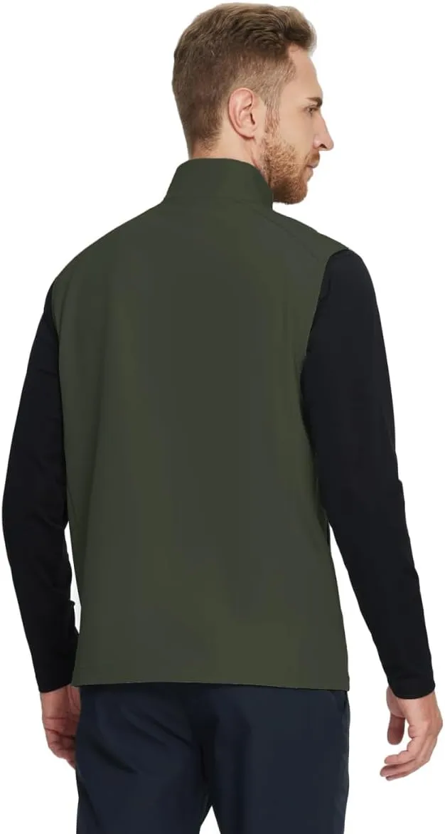Rouen Mens Vests Outerwear Performance Lightweight Sleeveless Jacket Windproof Softshell Vests Sports Golf Vest for Men