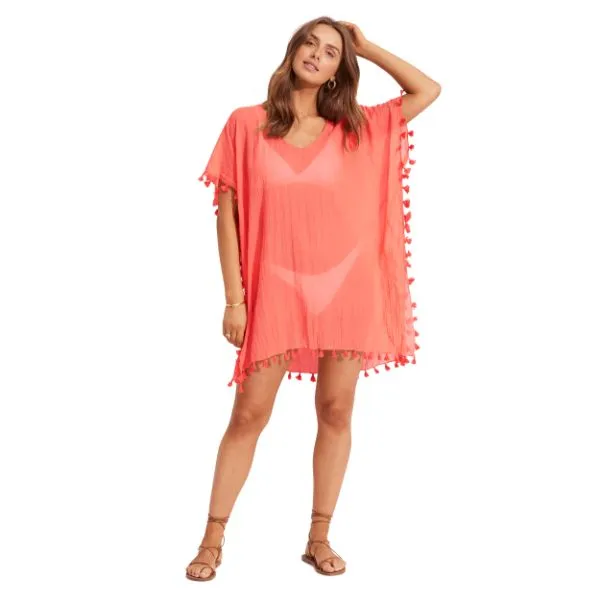 SEAFOLLY - Beach Basics Amnesia Kaftan