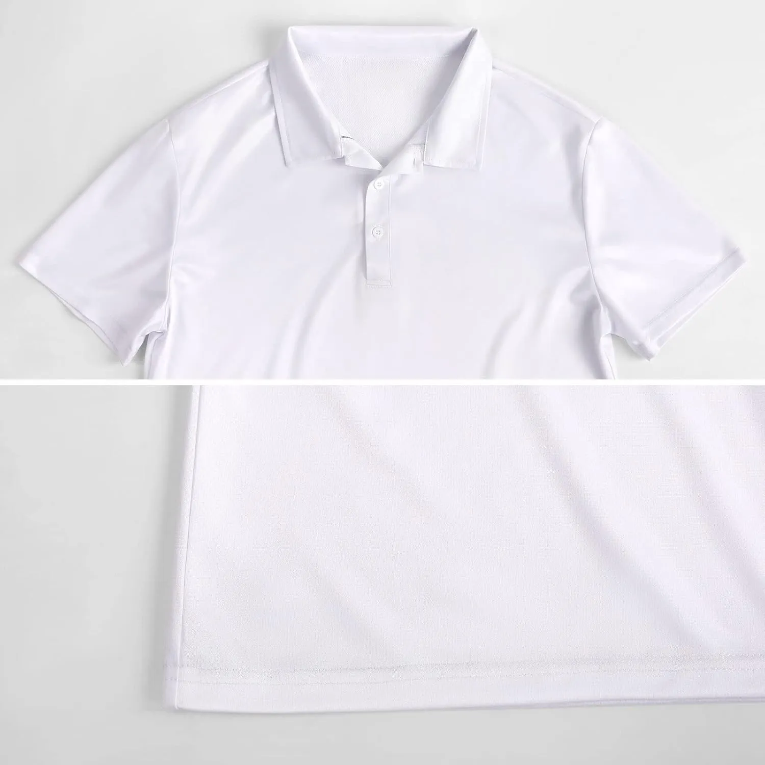 Shark with Glasses Slim Fit Men's Short Sleeve Polo Shirts Quick-Dry Breathable Golf T-Shirt Tops