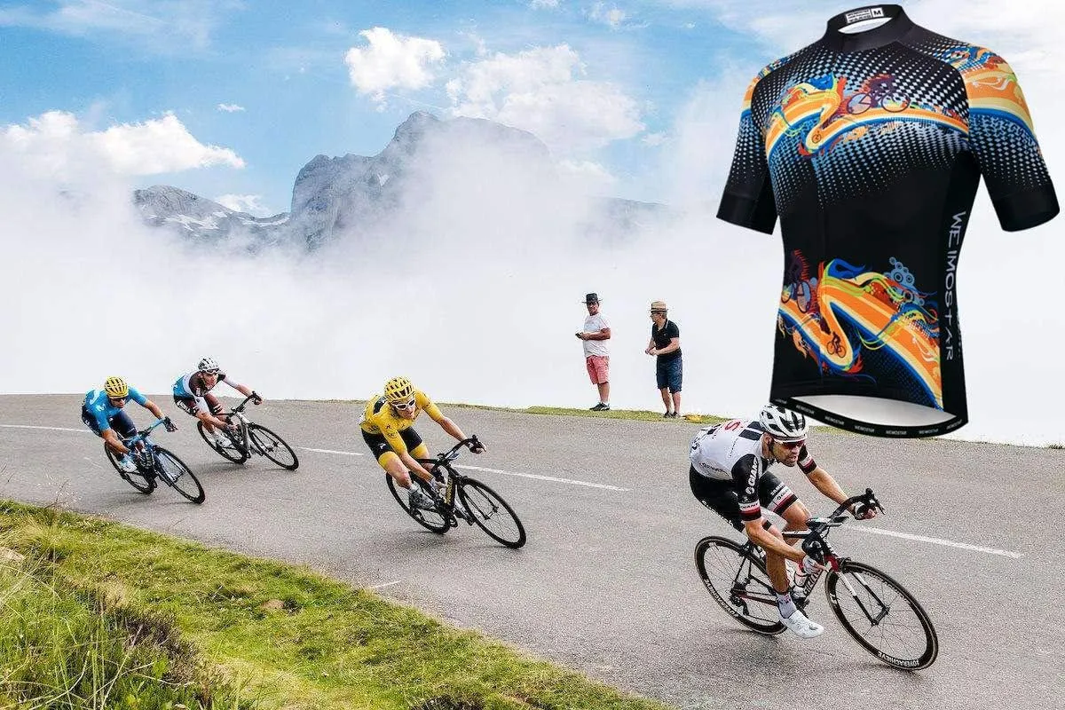 Short Sleeve Cycling Jersey Men, Summer Bike Shirt for Male,Breathable Quick Dry Bicycle Tops S-3XL
