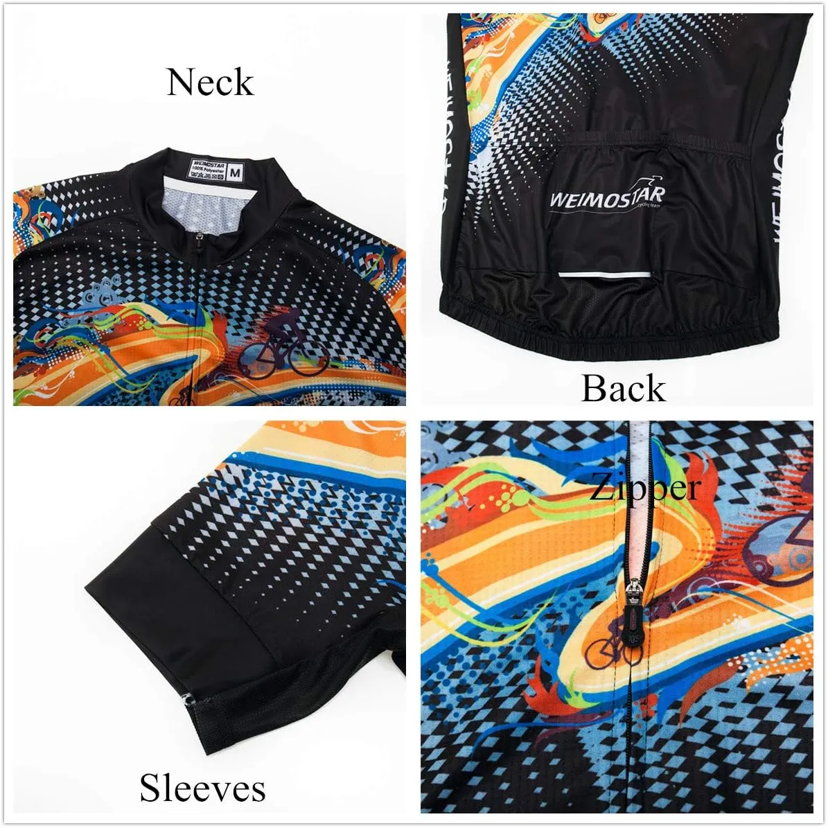 Short Sleeve Cycling Jersey Men, Summer Bike Shirt for Male,Breathable Quick Dry Bicycle Tops S-3XL