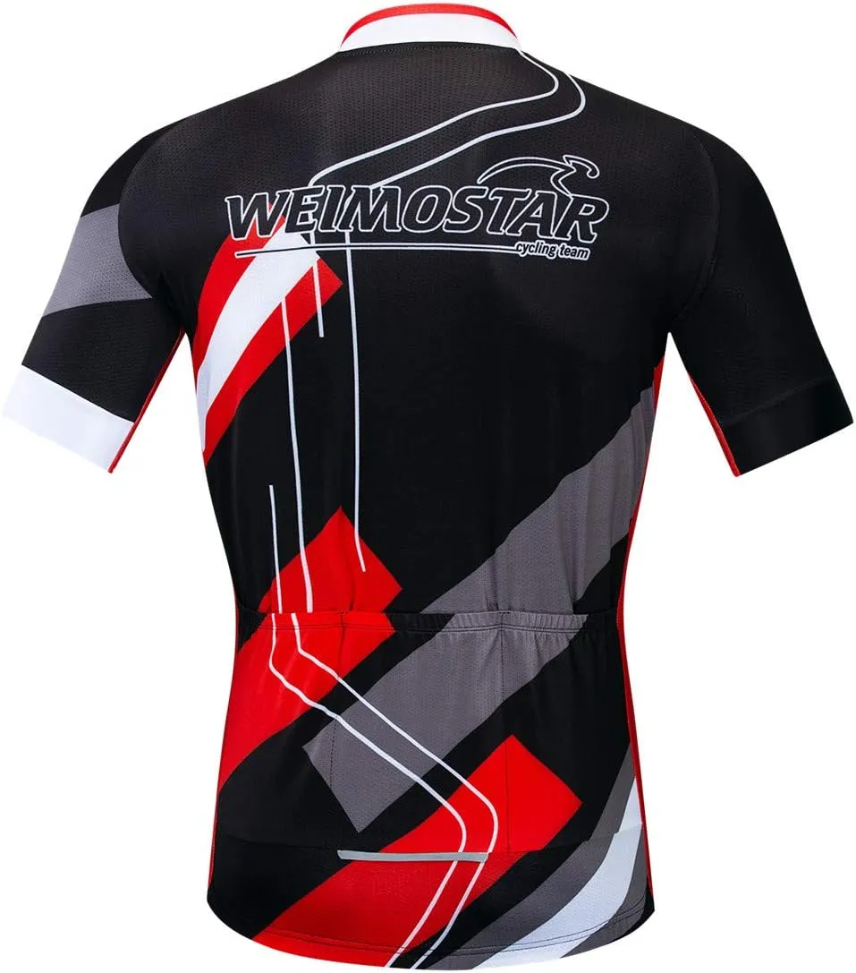 Short Sleeve Cycling Jersey Men, Summer Bike Shirt for Male,Breathable Quick Dry Bicycle Tops S-3XL