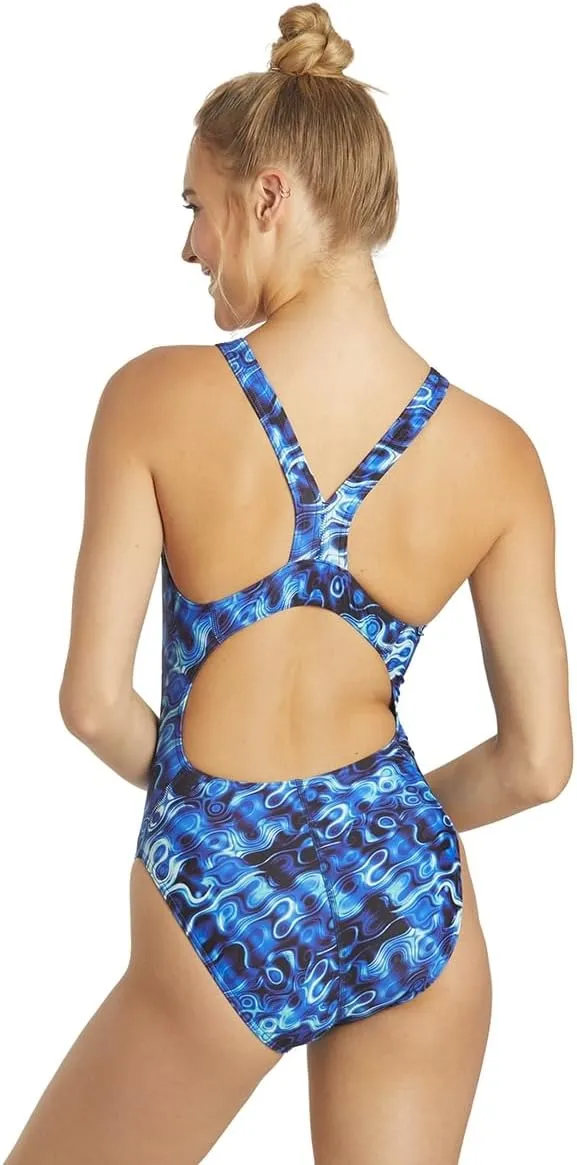 Spirit Wide Strap One Piece Swimsuit, Wide Strap Comfort Fit, Low Hip Cut, Full Coverage, Multi Colors