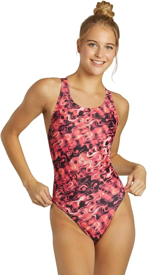 Spirit Wide Strap One Piece Swimsuit, Wide Strap Comfort Fit, Low Hip Cut, Full Coverage, Multi Colors