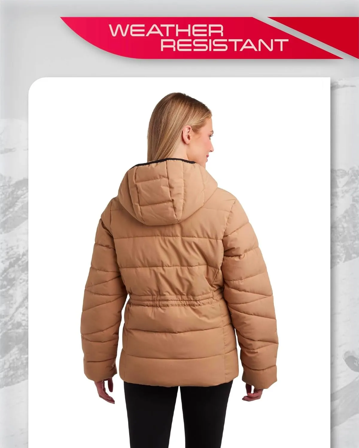 Spyder Women's Puffer Jacket - Water-Resistant Insulated Winter Coat with Cinched Waist - Womens Hooded Quilted Jacket (S-XL)