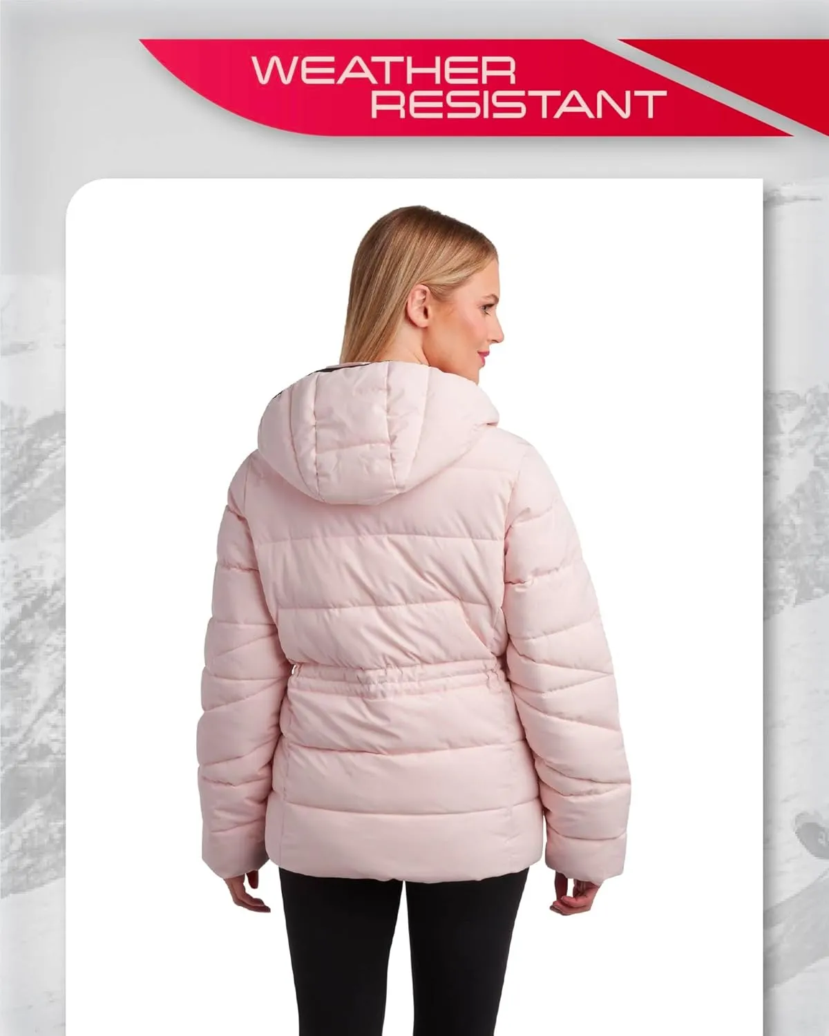 Spyder Women's Puffer Jacket - Water-Resistant Insulated Winter Coat with Cinched Waist - Womens Hooded Quilted Jacket (S-XL)