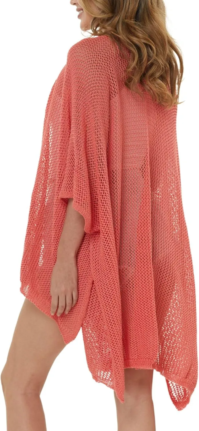 STARWHISPER Open Front Cardigans Crochet Coverups for Women Lightweight Cardigan Sweaters for Women Mesh Cardigan Sweaters