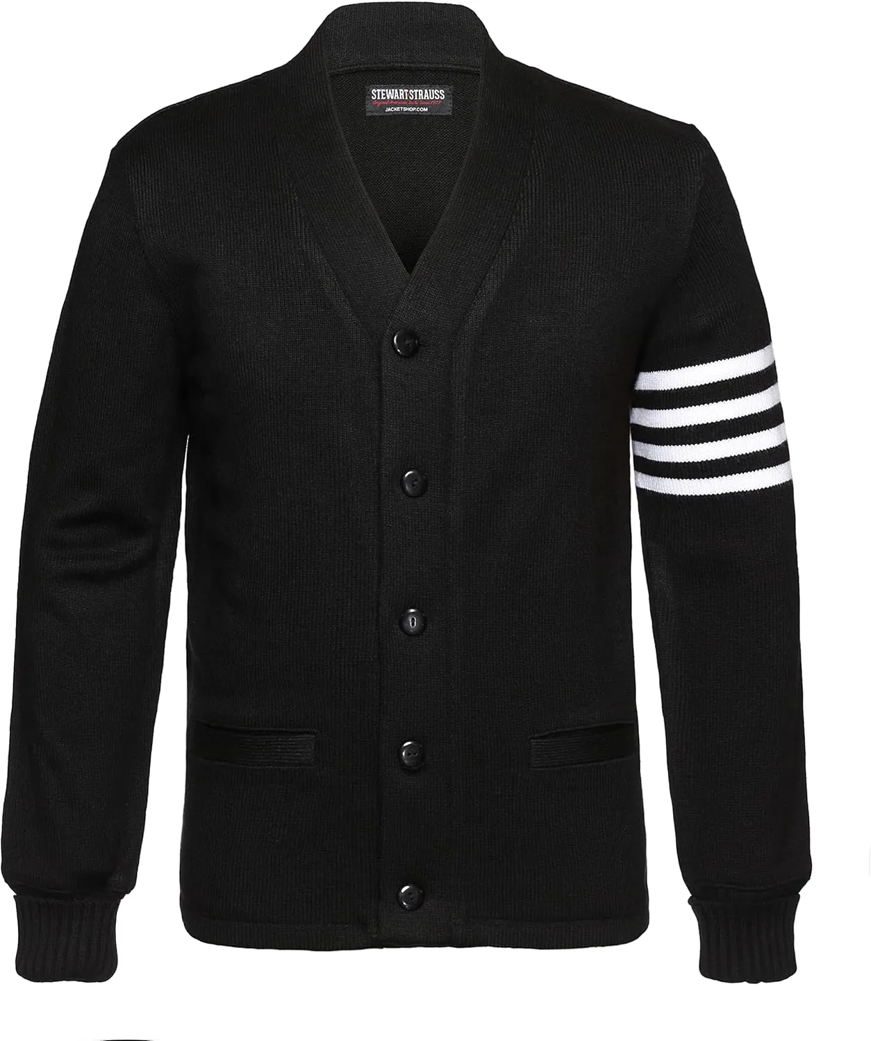 Stewart & Strauss Original American Style Cardigan Varsity Letter Sweaters Since 1977 (33 Team Colors) XXS to 6XL