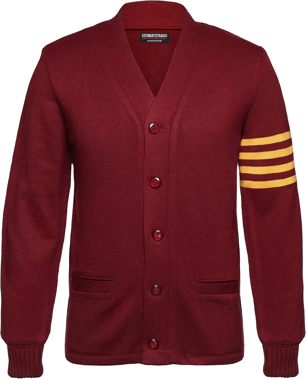 Stewart & Strauss Original American Style Cardigan Varsity Letter Sweaters Since 1977 (33 Team Colors) XXS to 6XL