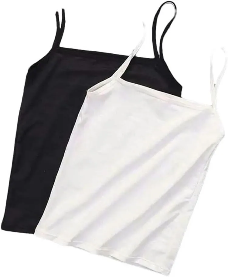 Summer Women's Cropped Tops Sleeveless Shirts Women's Spaghetti Straps Tight T-Shirt Breathable Sports Camisole