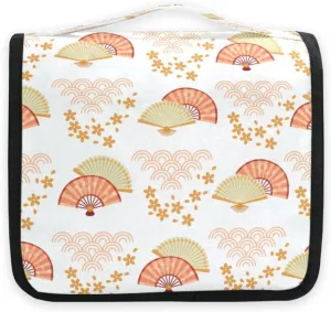susiyo Classic Style Fan Hanging Toiletry Bag Toiletry Travel Organizer for Women Toiletries Portable Makeup Organizer Cosmetic Bag Pouch Bathroom Bags with Sturdy