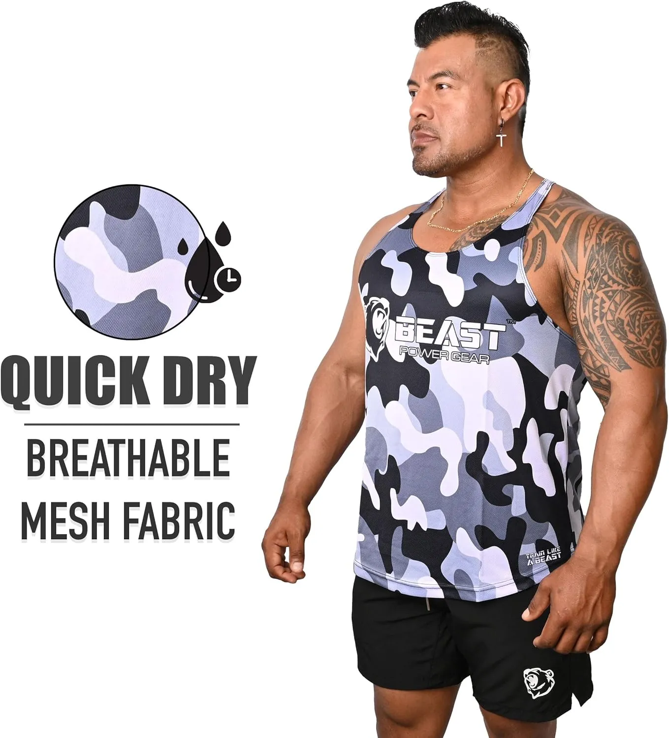 Tank Tops Men, Y-Back Muscle Mens Tank Top, Breathable, Dry Fit Sleeveless Shirts for Men, Bodybuilding Muscle Shirts for Men