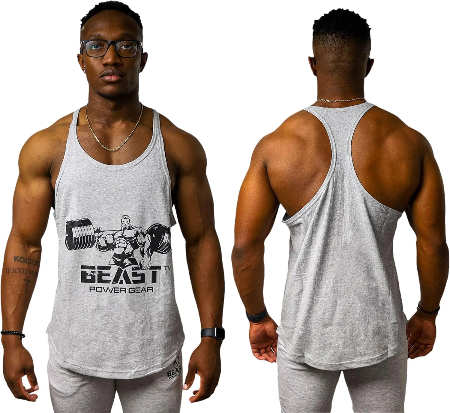 Tank Tops Men, Y-Back Muscle Mens Tank Top, Breathable, Dry Fit Sleeveless Shirts for Men, Bodybuilding Muscle Shirts for Men