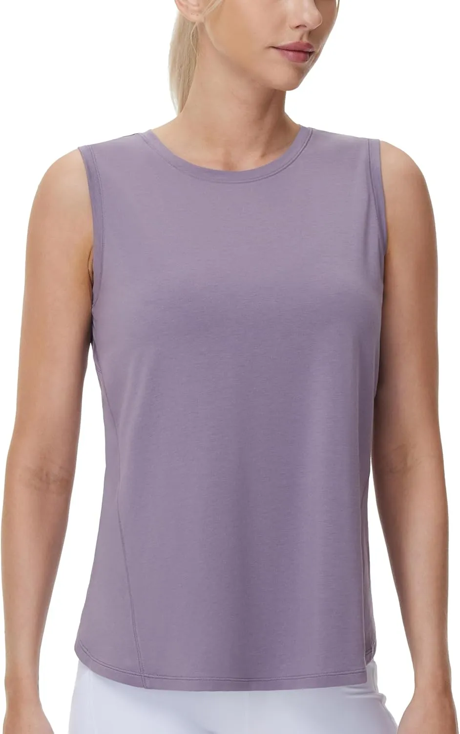 THE GYM PEOPLE Women's Workout Tank Tops Loose Fit Sleeveless Breathable Yoga Shirts with Side Slits