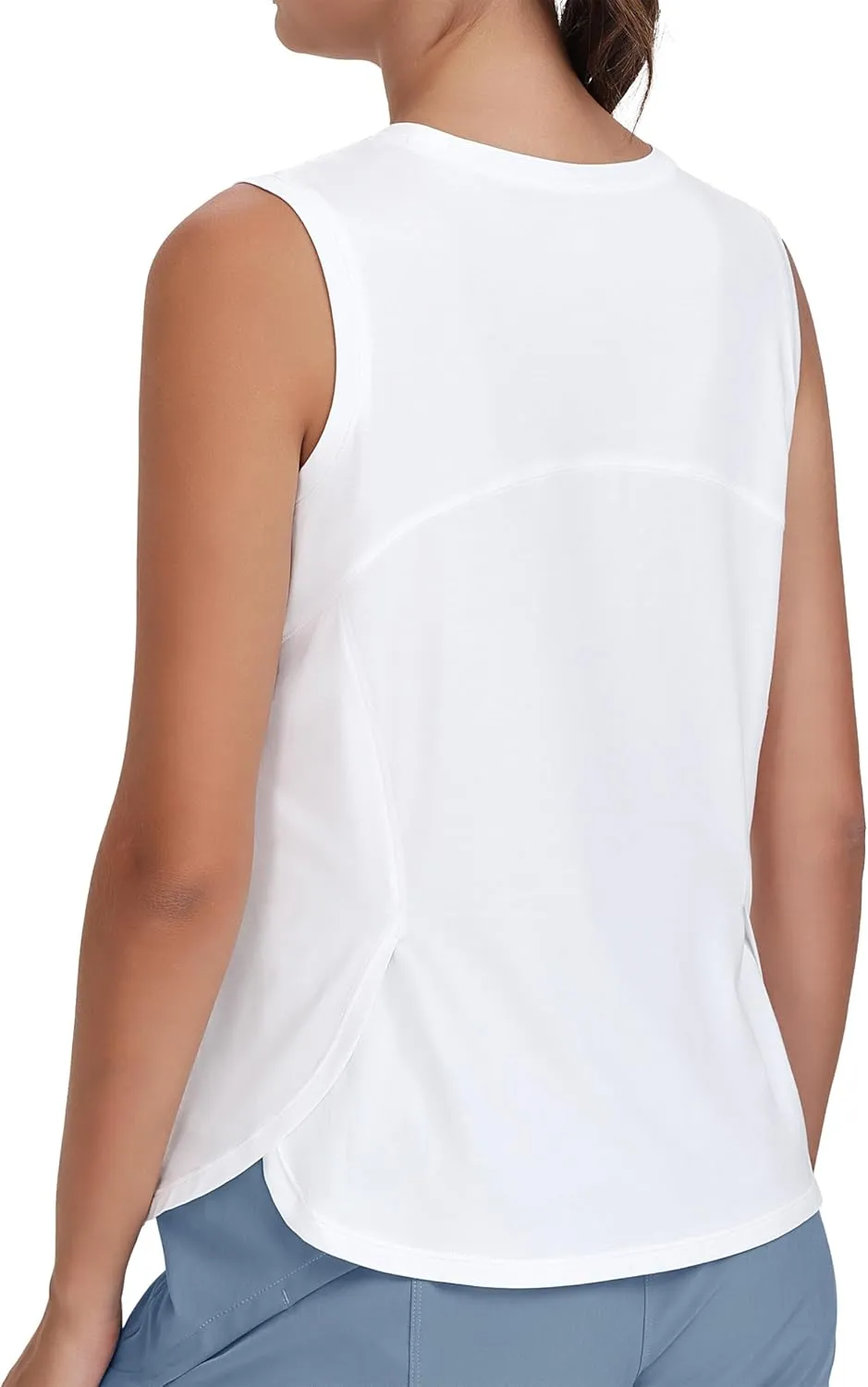THE GYM PEOPLE Women's Workout Tank Tops Loose Fit Sleeveless Breathable Yoga Shirts with Side Slits