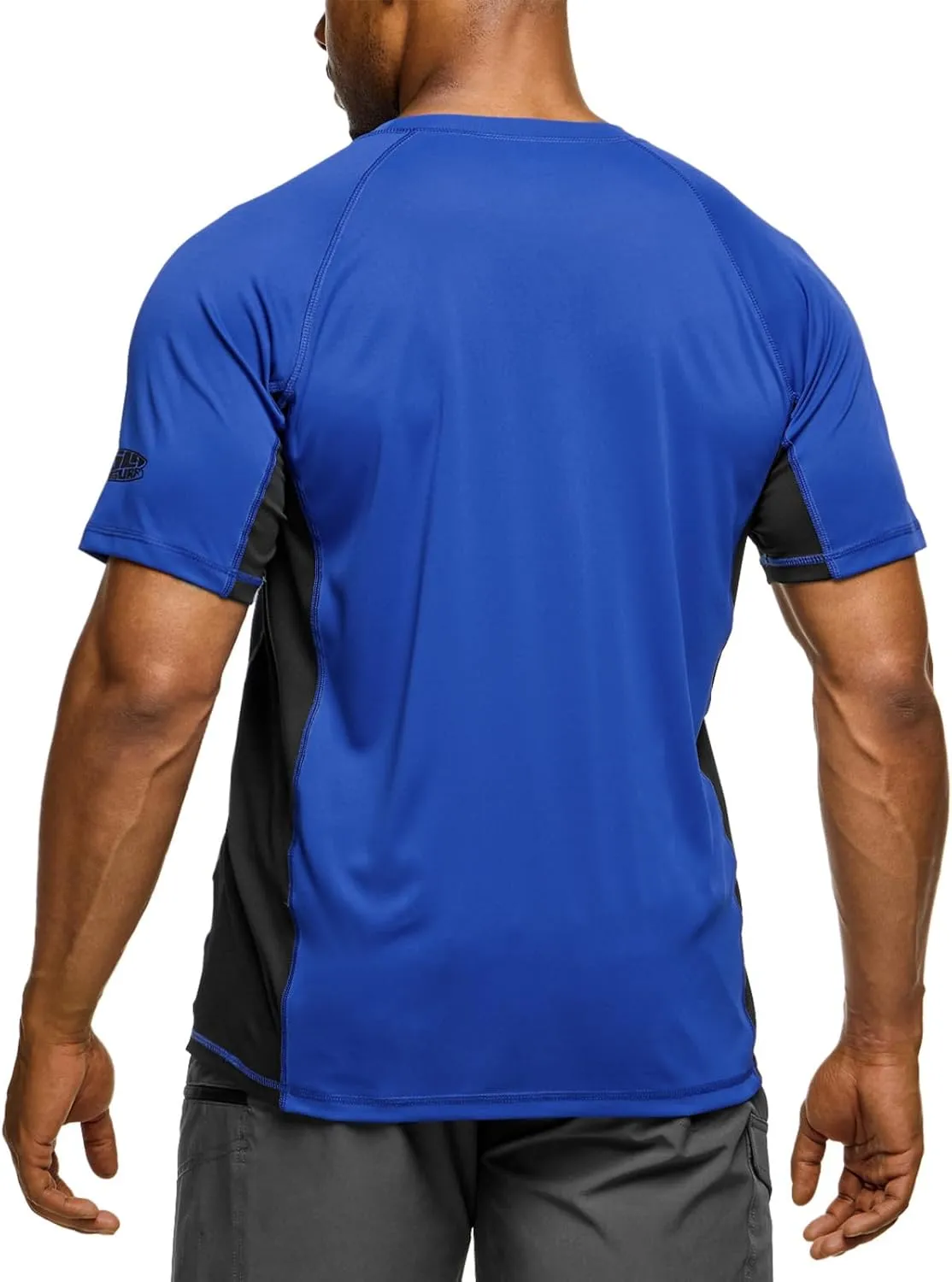 TSLA Men's Rashguard Swim Shirts, UPF 50  Protection Quick Dry, Stretch Comfort Fit, Flatlock Seams, Outdoor & Water Sports