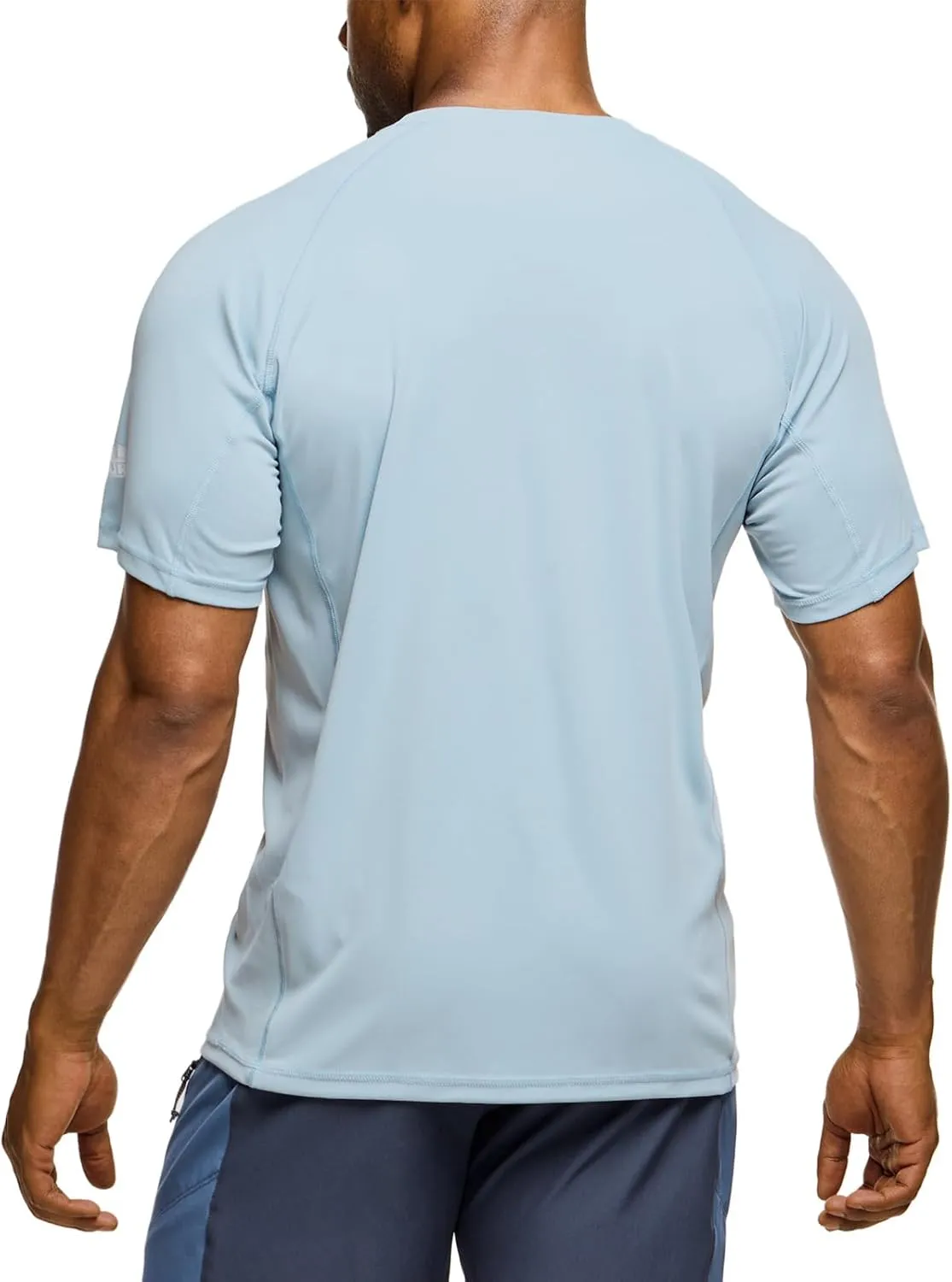 TSLA Men's Rashguard Swim Shirts, UPF 50  Protection Quick Dry, Stretch Comfort Fit, Flatlock Seams, Outdoor & Water Sports