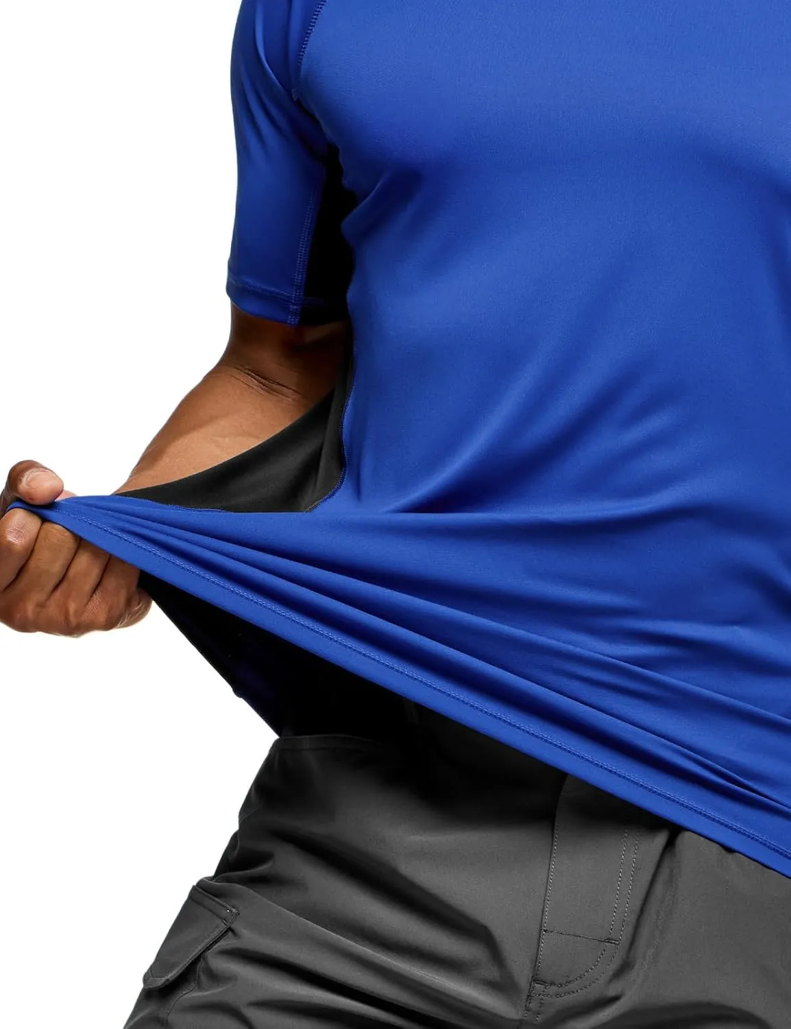 TSLA Men's Rashguard Swim Shirts, UPF 50  Protection Quick Dry, Stretch Comfort Fit, Flatlock Seams, Outdoor & Water Sports