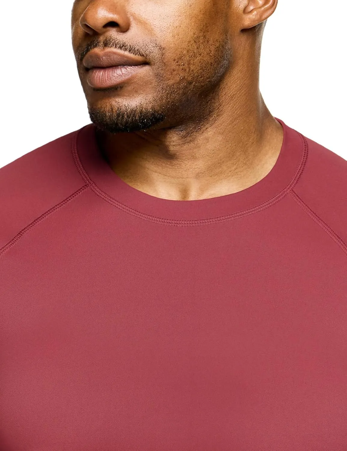 TSLA Men's Rashguard Swim Shirts, UPF 50  Protection Quick Dry, Stretch Comfort Fit, Flatlock Seams, Outdoor & Water Sports