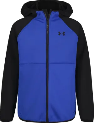 Under Armour Boys' Sim Softshell Jacket, Hooded with Zipper Closure, Water-Resistant & Lightweight