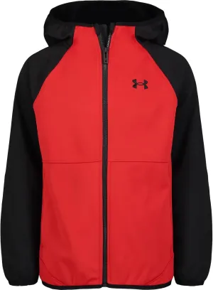 Under Armour Boys' Sim Softshell Jacket, Hooded with Zipper Closure, Water-Resistant & Lightweight