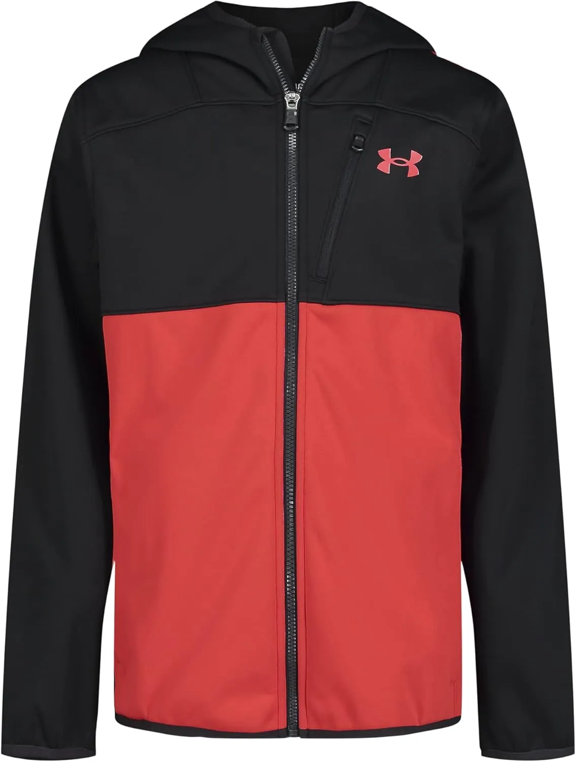 Under Armour Boys' Sim Softshell Jacket, Hooded with Zipper Closure, Water-Resistant & Lightweight
