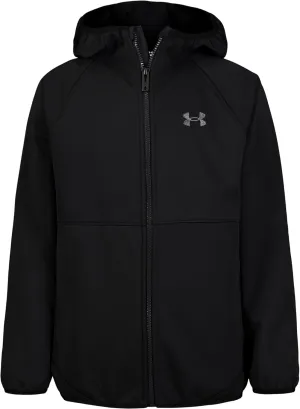 Under Armour Boys' Sim Softshell Jacket, Hooded with Zipper Closure, Water-Resistant & Lightweight