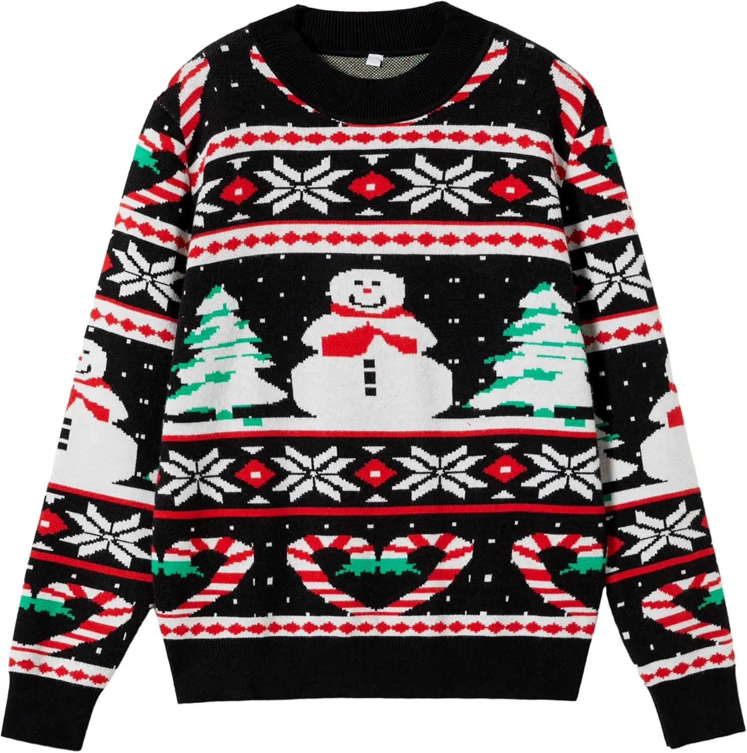 Unisex Ugly Christmas Sweaters Adult Long Sleeve Crewneck Sweaters Funny Top Pullover Xmas Party Family Gatherings