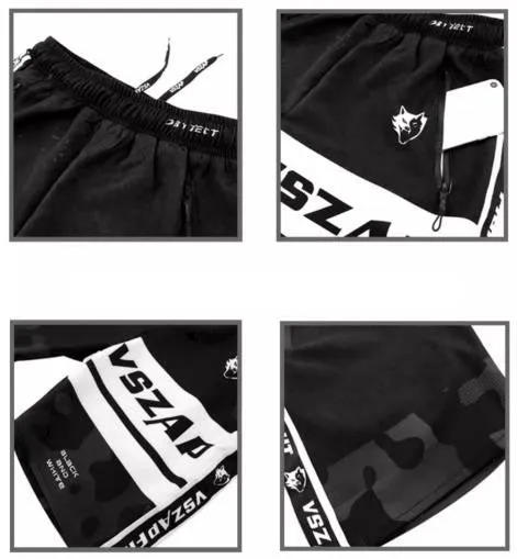 VSZAP MMAS034 QUICK DRY TRAINING BOARDSHORTS XS-XXL BLACK