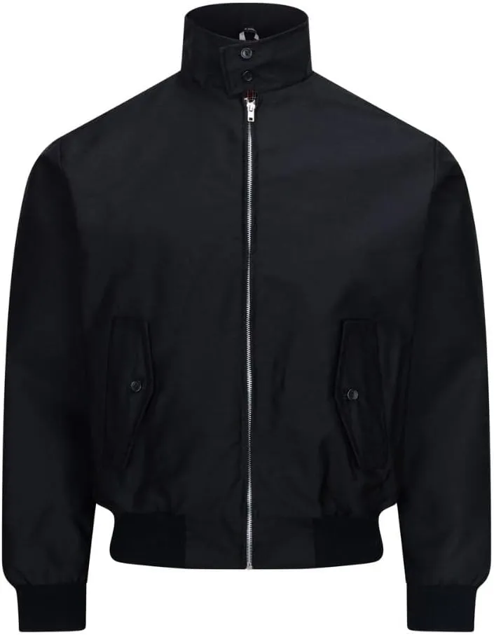 Walker and Hawkes Classic Harrington Jacket for Men - Timeless Water-Resistant Spring Jacket, Premium Cotton, Flannel-Lined