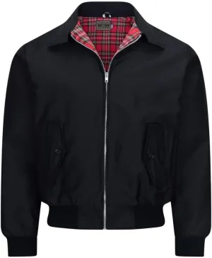 Walker and Hawkes Classic Harrington Jacket for Men - Timeless Water-Resistant Spring Jacket, Premium Cotton, Flannel-Lined