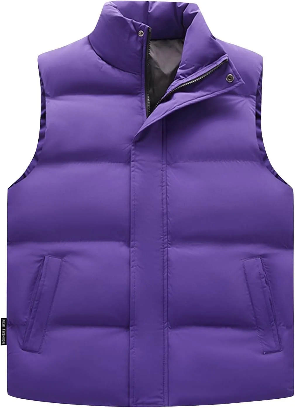 WENKOMG1 Winter Puffer Vest For Men,Lightweight Packable Ski Vest Zip Up Sleeveless Water Resistant Outerwear
