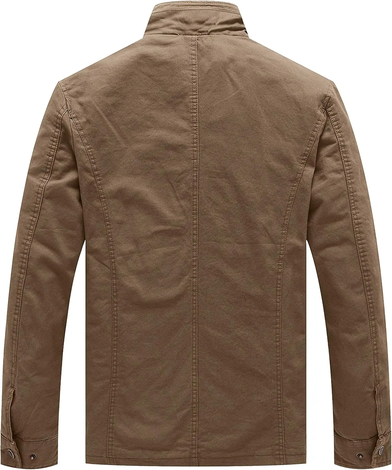 WenVen Men's Lightweight Military Style Jacket Twill Cotton Windbreaker