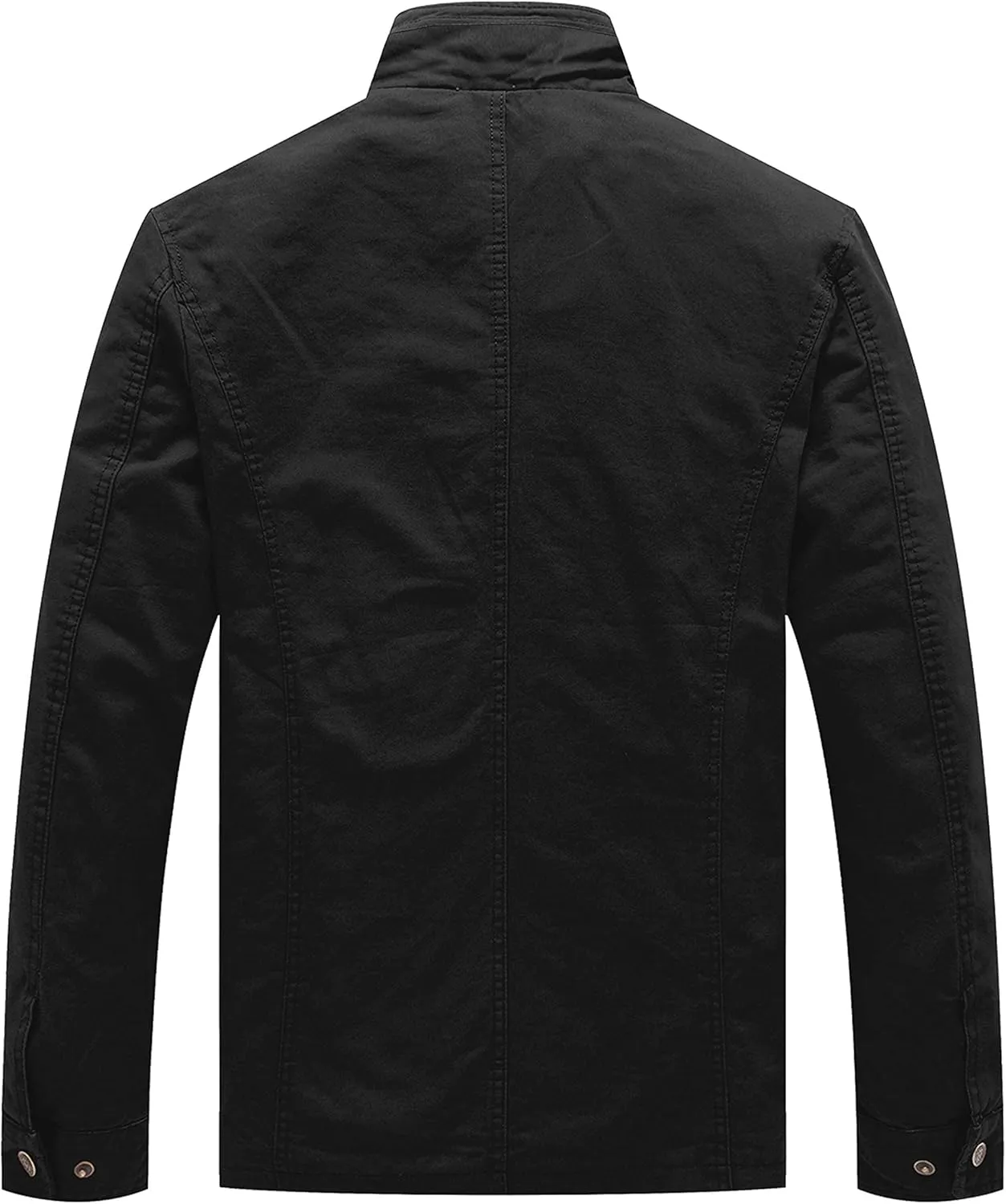 WenVen Men's Lightweight Military Style Jacket Twill Cotton Windbreaker