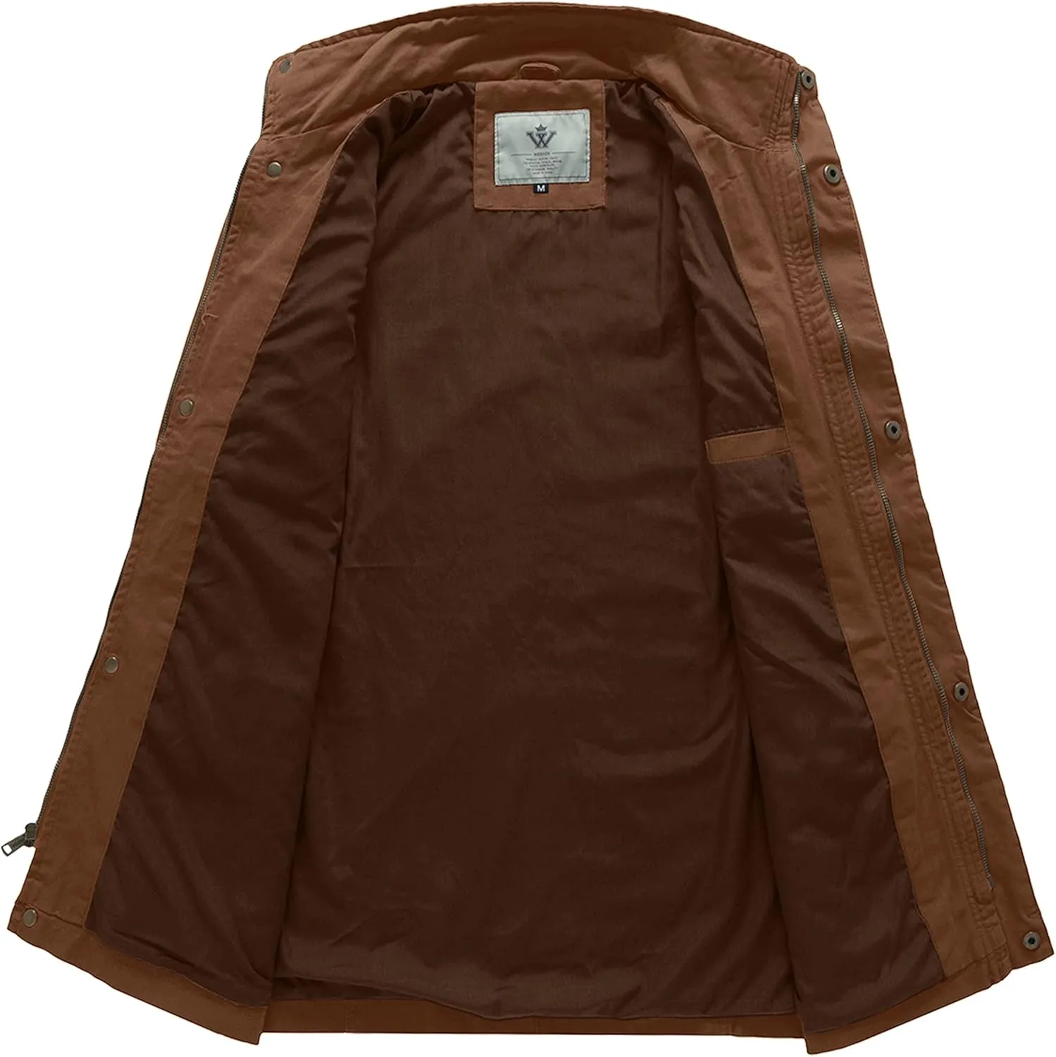 WenVen Men's Lightweight Military Style Jacket Twill Cotton Windbreaker