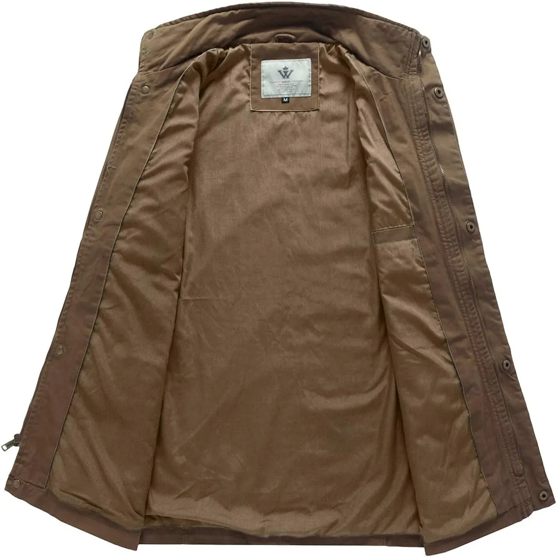 WenVen Men's Lightweight Military Style Jacket Twill Cotton Windbreaker