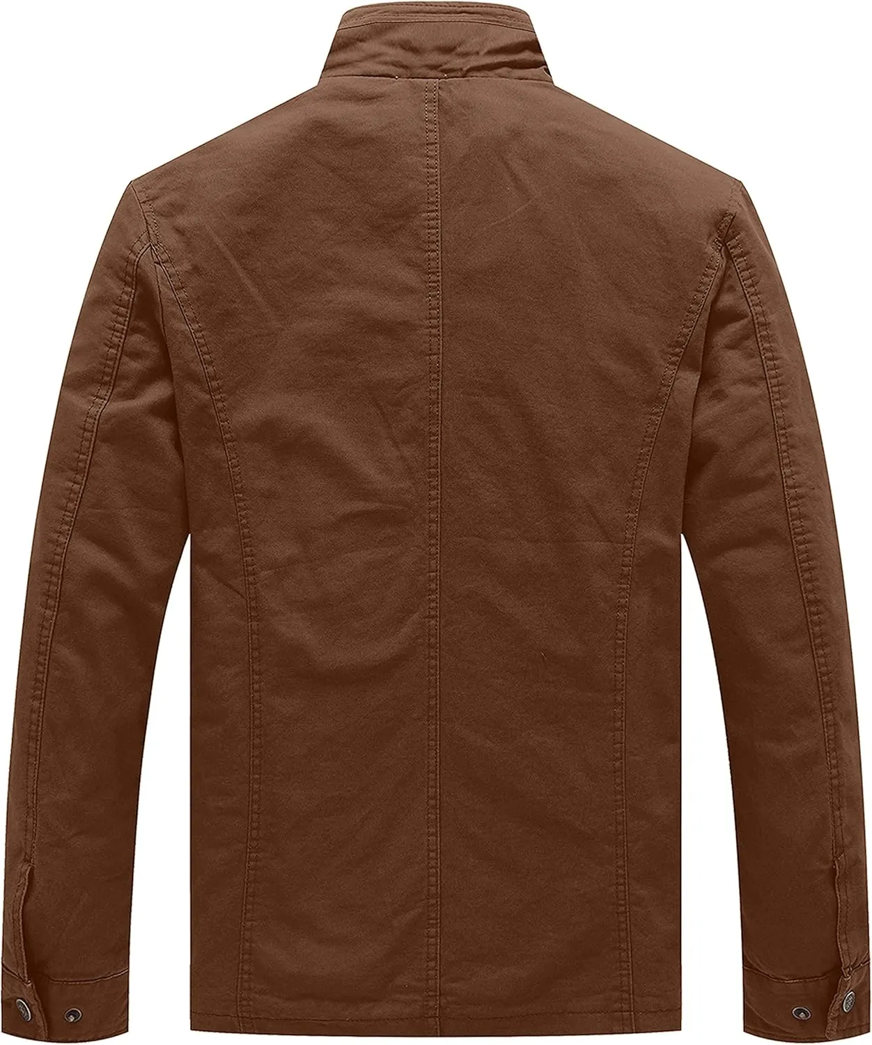 WenVen Men's Lightweight Military Style Jacket Twill Cotton Windbreaker