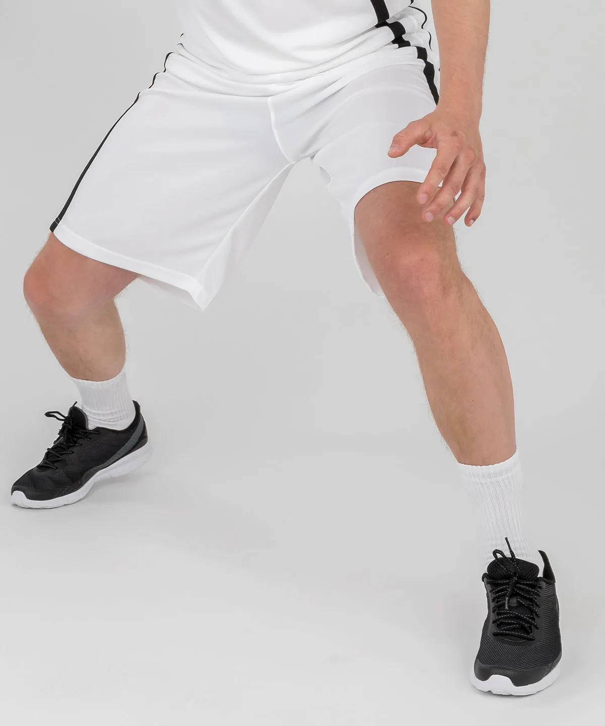 White/Black - Basketball quick-dry shorts