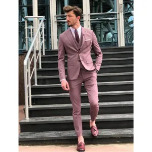 WIAOFELLAS  -  Chic Solid Men Suits Slim Fit 3 Piece (Blazer Vest Pants) Fashion Peak Lapel Business Casual Office Outfits Prom Wedding Suits
