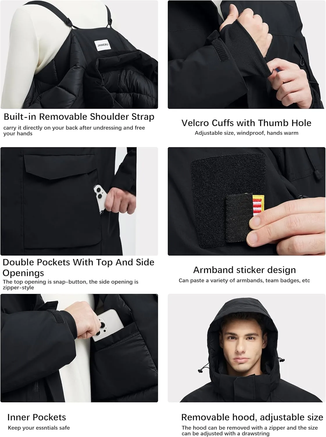 Winter Coats For Men Winter Jackets Water Resistant Warm Thicken Parka Puffer Coat Long Down Jacket
