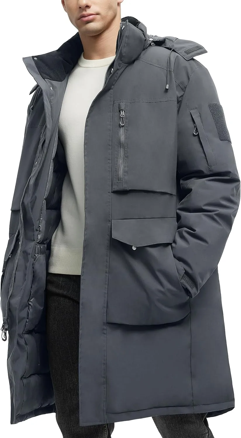Winter Coats For Men Winter Jackets Water Resistant Warm Thicken Parka Puffer Coat Long Down Jacket
