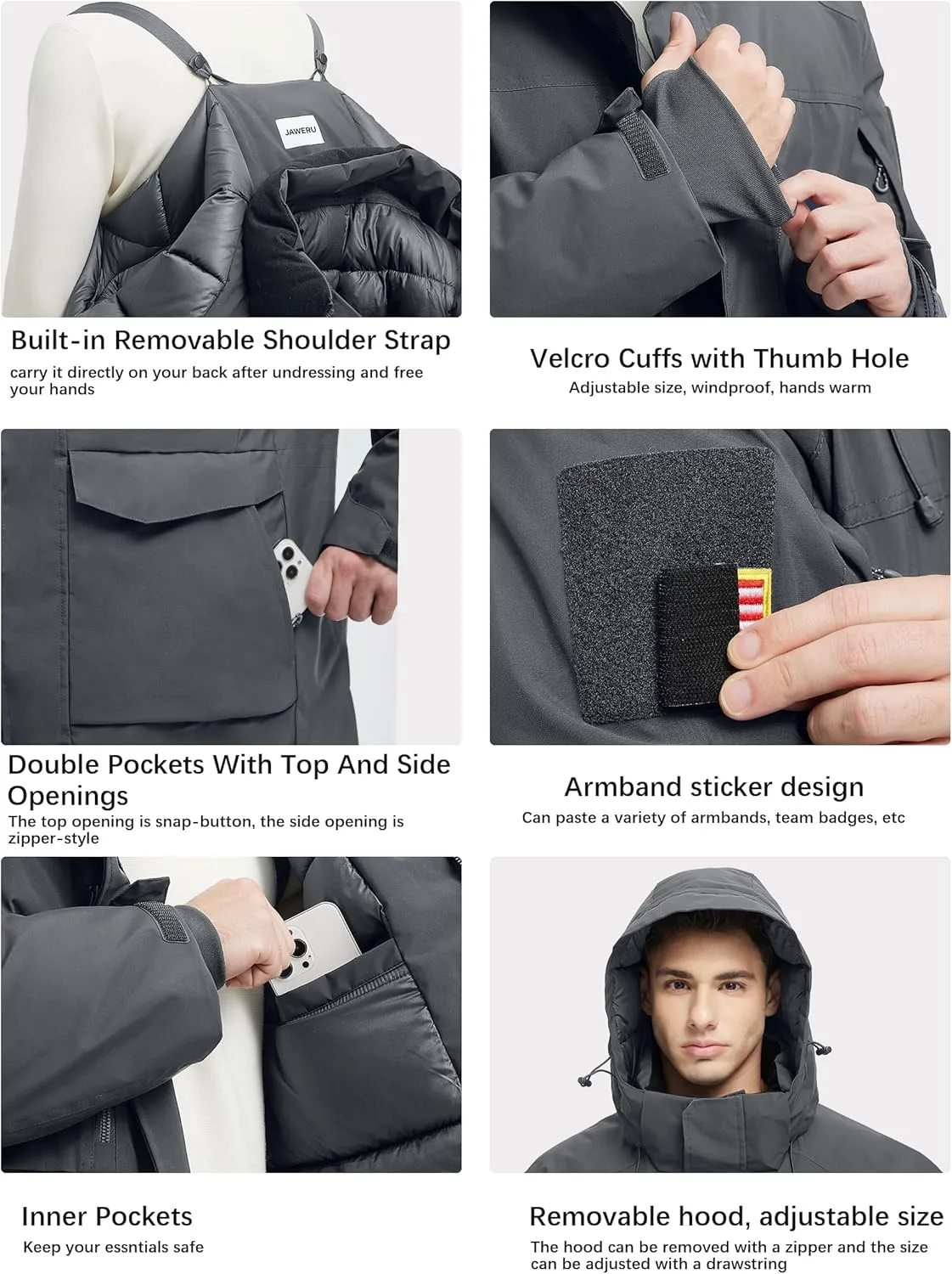 Winter Coats For Men Winter Jackets Water Resistant Warm Thicken Parka Puffer Coat Long Down Jacket