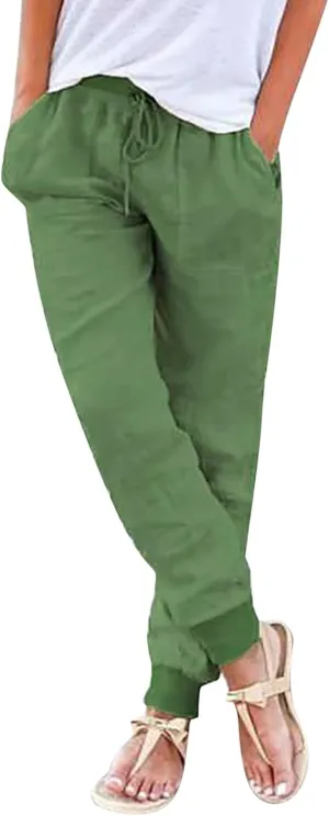 Women's Fleece Lined Pants Winter on Business Capris with Pockets Water Resistant Water Resistant