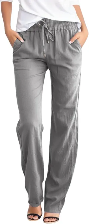 Women's Fleece Lined Pants Winter on Business Capris with Pockets Water Resistant Water Resistant