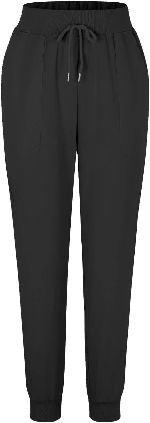 Women's Fleece Lined Pants Winter on Business Capris with Pockets Water Resistant Water Resistant