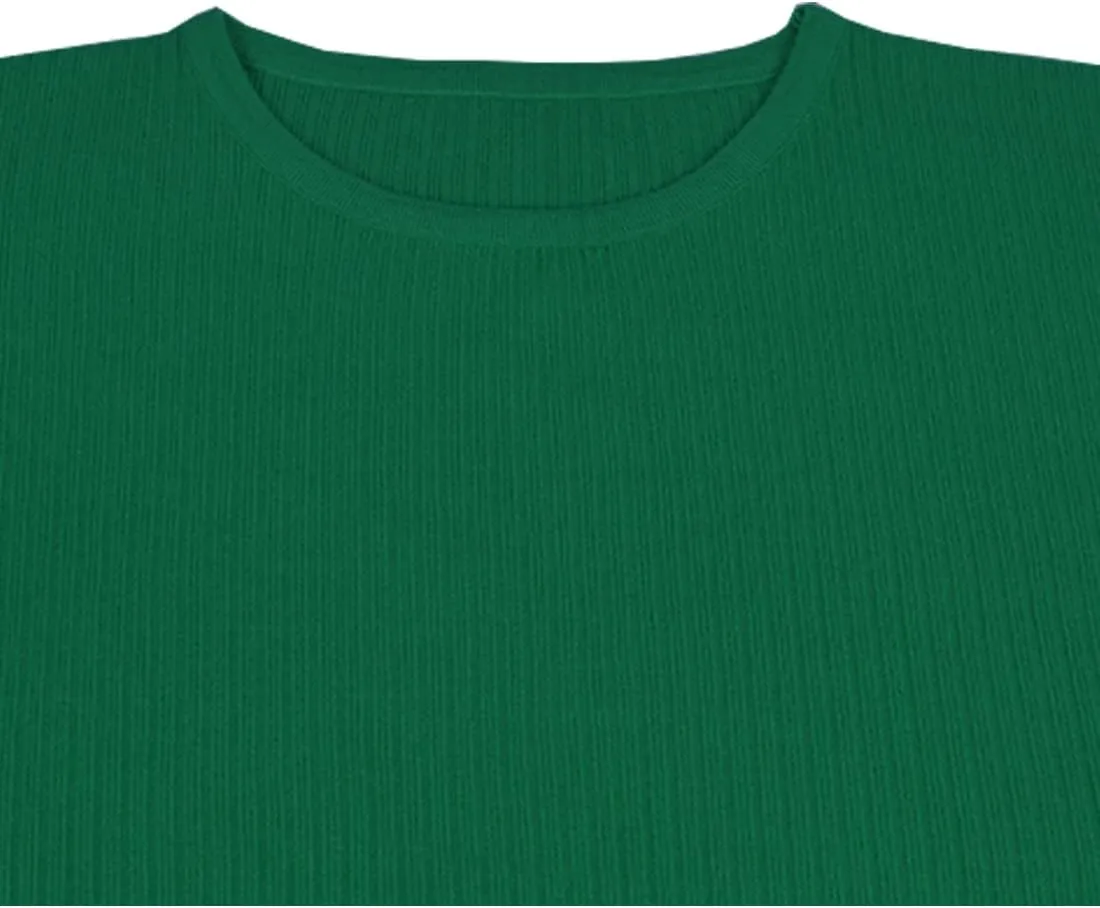 Womens Pullover Sweaters Batwing Long Sleeve Crewneck Casual Loose Knit Jumper Tops with Buttons